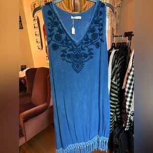 denim boho dress